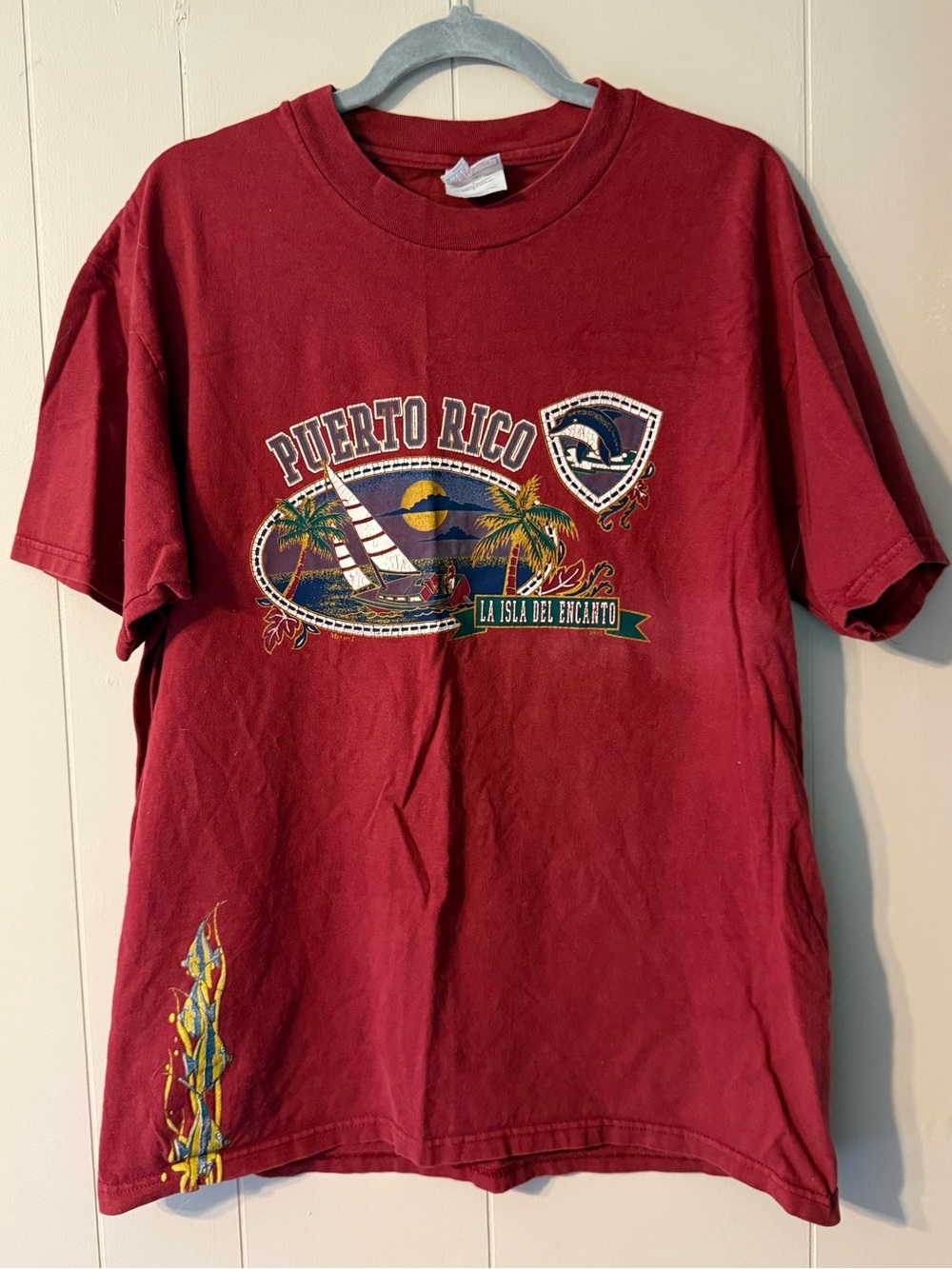 Vintage Puerto Rico “La Isla Del Encanto” Graphic T-Shirt – Made in USA Mens L